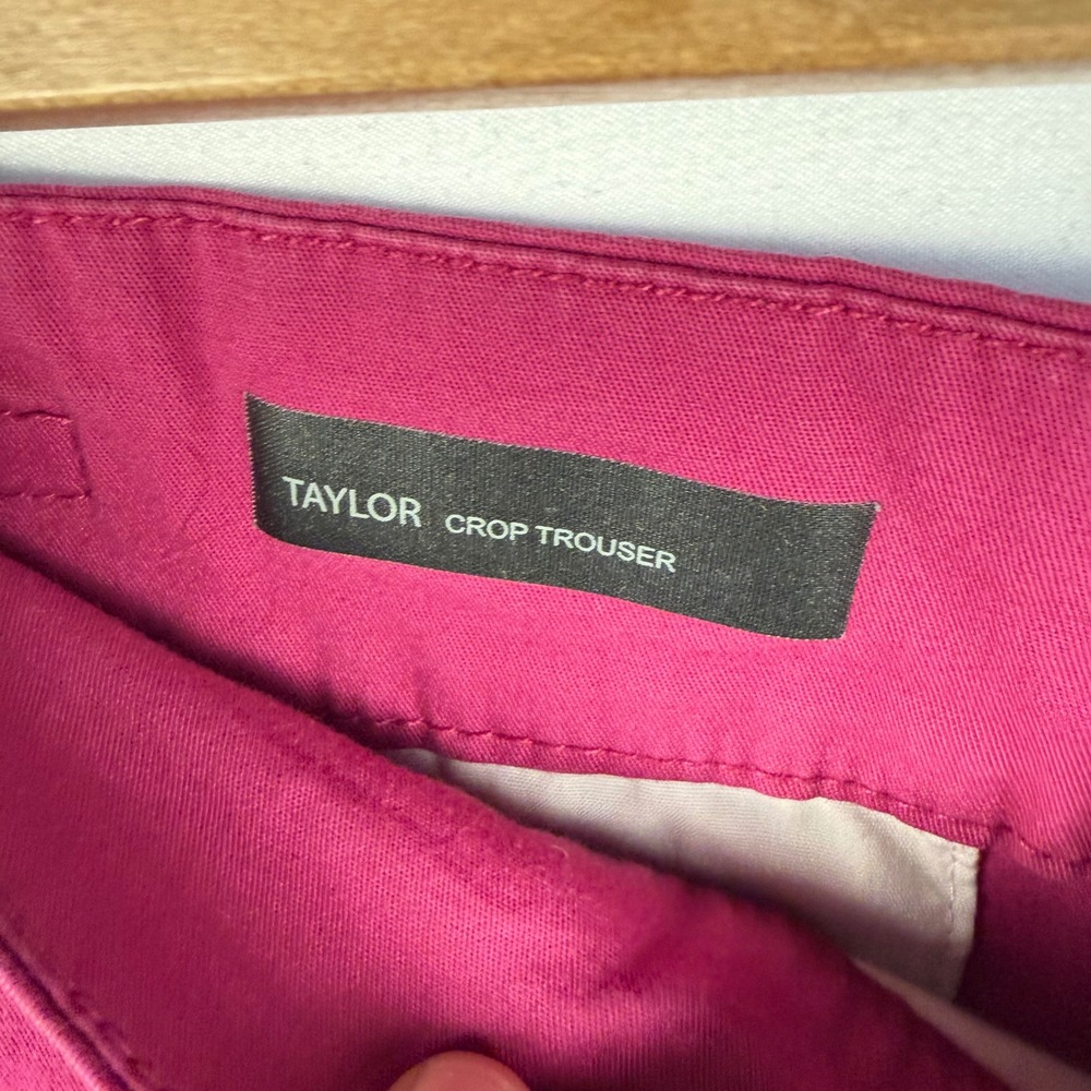 Kut from the Kloth Hot Pink Taylor Crop Trouser Pockets Ankle 12 Business Casual - Picture 4 of 11